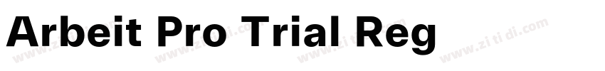 Arbeit Pro Trial Reg字体转换